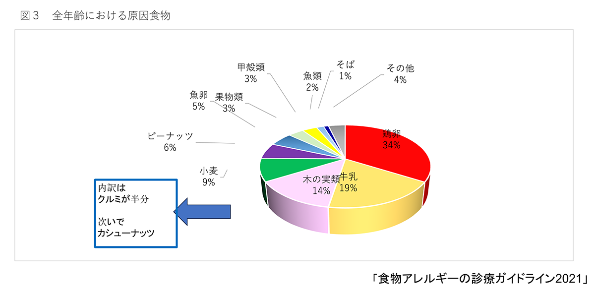 全年齢における原因食物